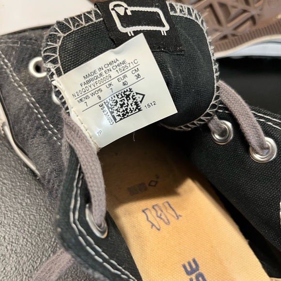 Converse Woolrich Charcoal Plaid Low Top Sneakers Men’s 7 Women’s 9 - Picture 8 of 8